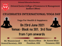 OCCM celebrates Yoga Day