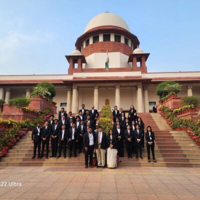 The Final Year students (LLB & BLS Course) visited the Supreme Court premises